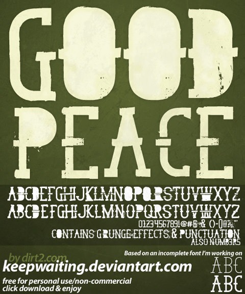 goodpeace_free_font_by_keepwaiting