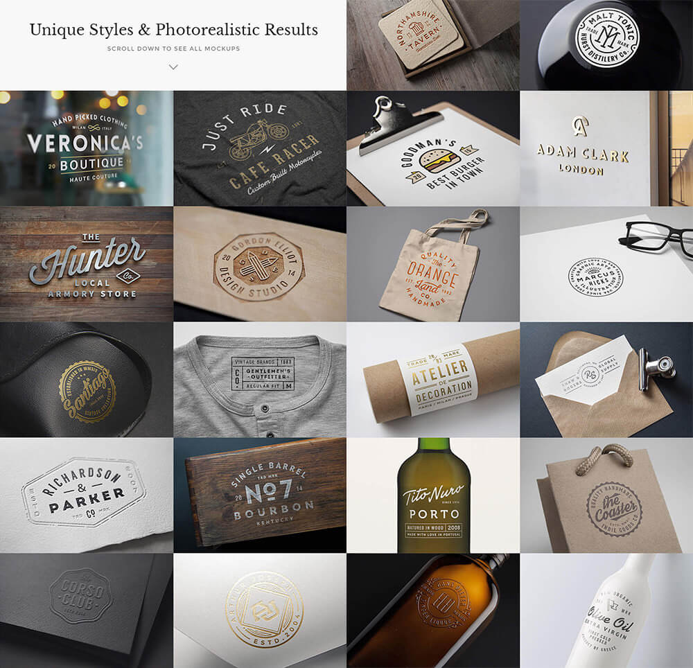 50 Logo Mock-Ups Bundle