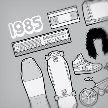 1985年をイメージしたレトロでかわいい無料イラストベクターセット Photoshopvip 1985年をイメージしたレトロでかわいい無料イラストベクターセット Photoshopvip