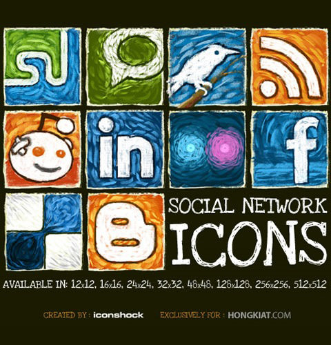 watercoloursoicialicons