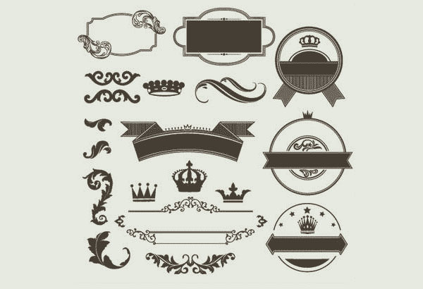 vintage_frame_labels_free_vector