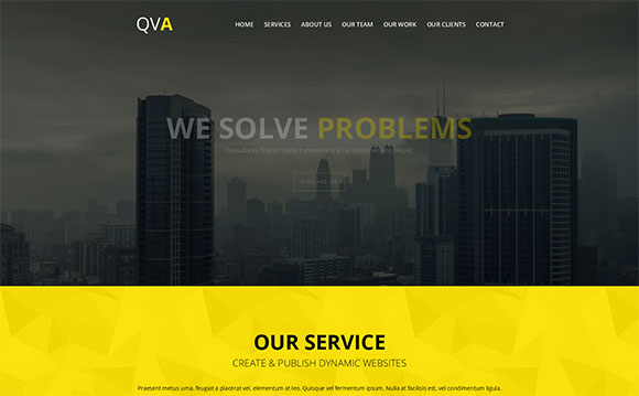 QVA − One Page Multi Purpose HTML Template | PSD Blast