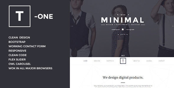 T-One Clean & Minimal WordPress Theme - ThemeForest