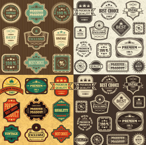 Retro-Label-Label-Vector