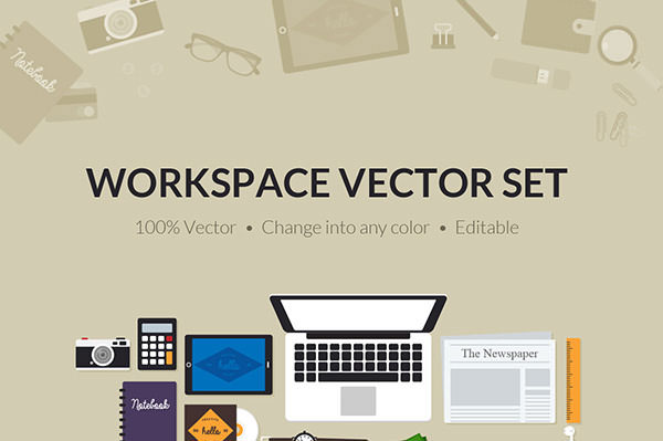 Flat-Creative-Workspace-Tools