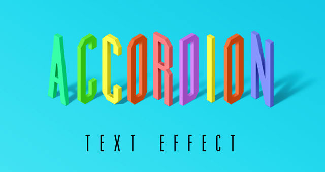 006-accordion-text-type-caracter-3d-effect-psd-flat