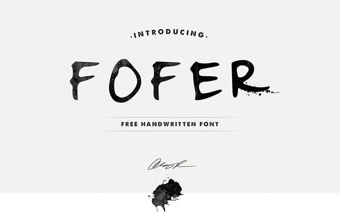 fofer-handwritten-font