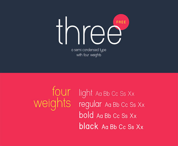 three-font