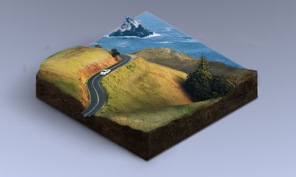 How to Turn a Landscape Photograph Into an Isometric Icon in Adobe Photoshop