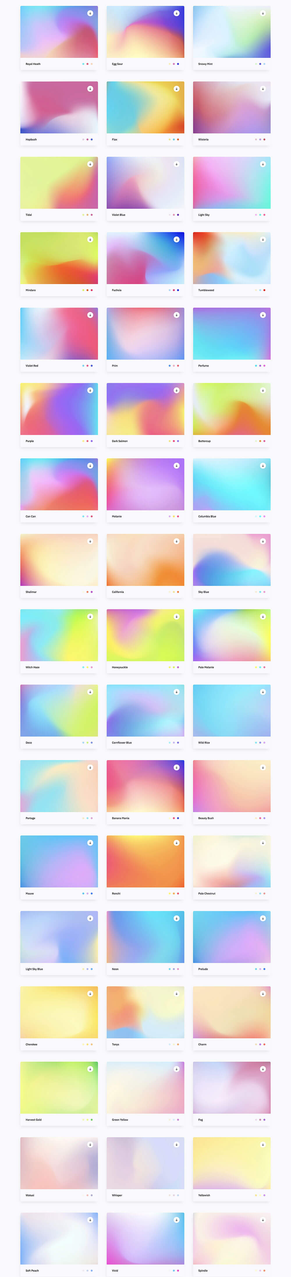 美しいグラデーション系テクスチャ100種類揃えたコレクション Free Mesh Gradients Collection Photoshopvip