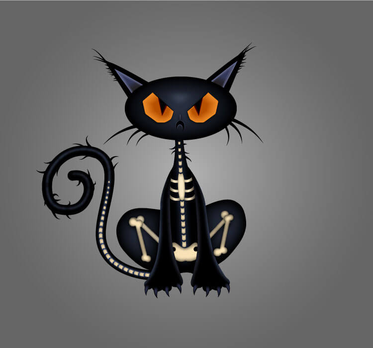 black-cat-skelton