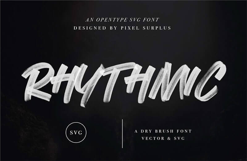 rhythmic-brush-svg-font