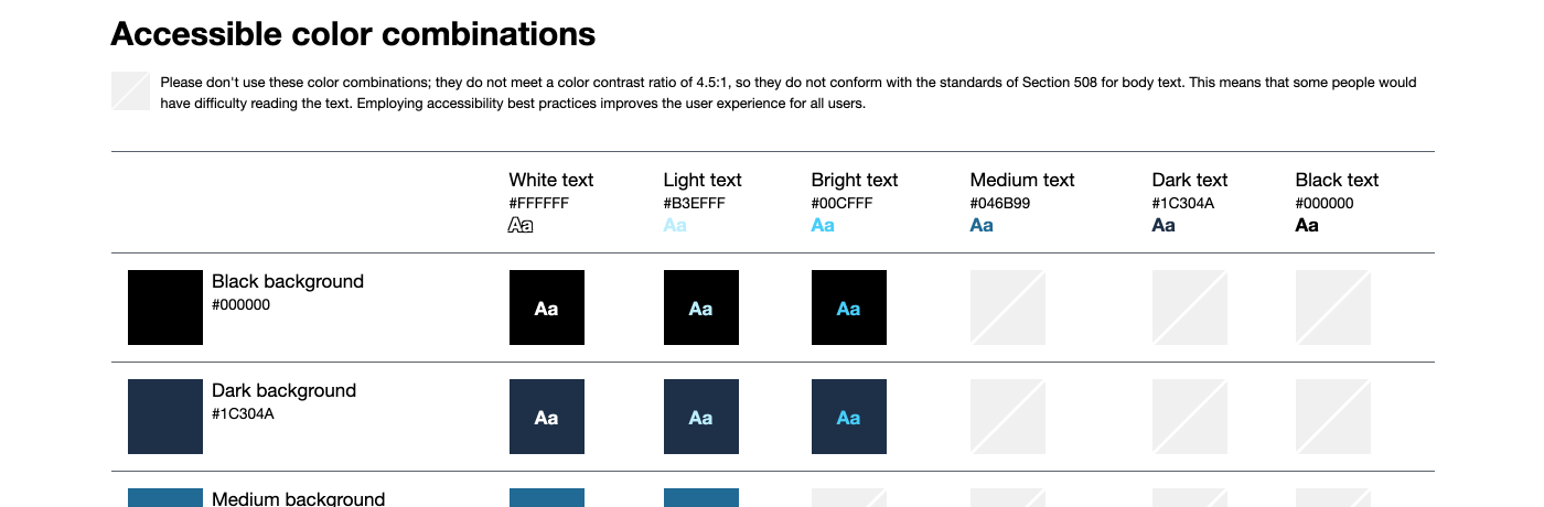 accessible-color-combinations