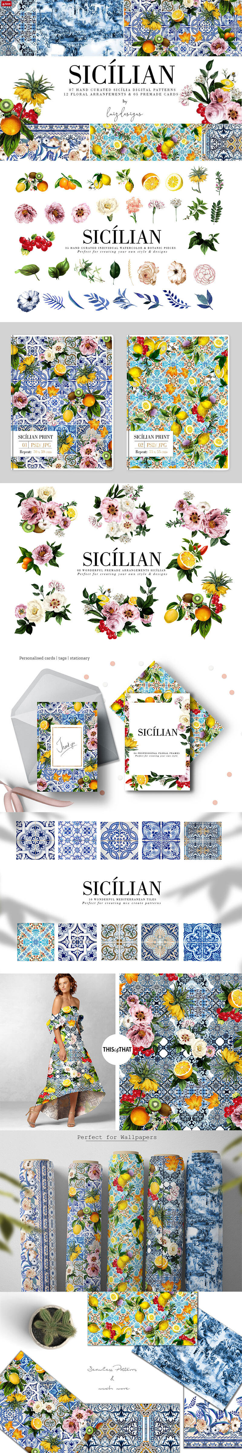 Sicilian-Mediterranean-Print-Set-1