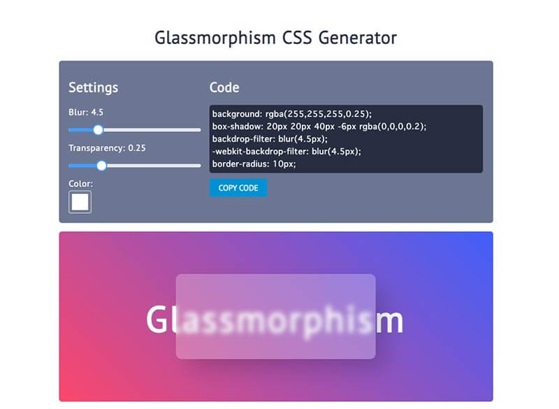 Glassmorphism_CSS_Generator_-_Marko_Denic_-_Web_Developer