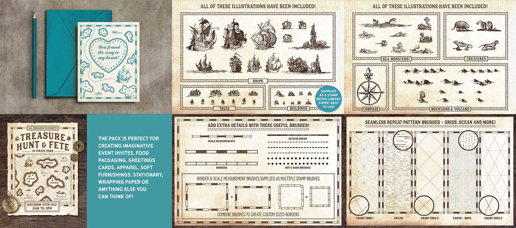 Vintage-Nautical-Map-Maker-Procreate-1