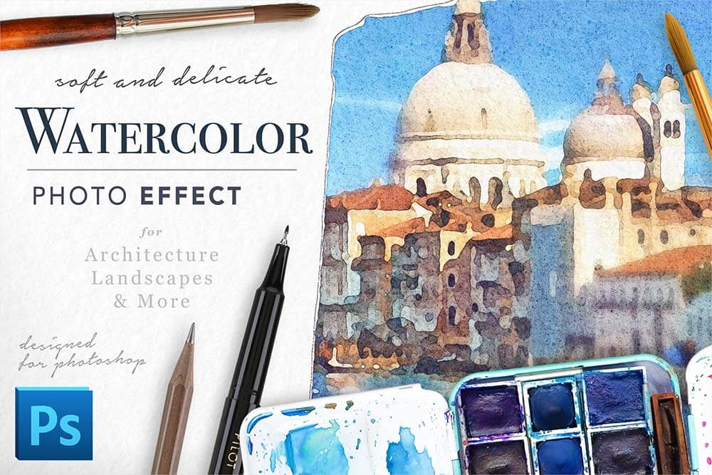 Soft-Watercolor-Photo-Effect-Kit-For-Photoshop-cover