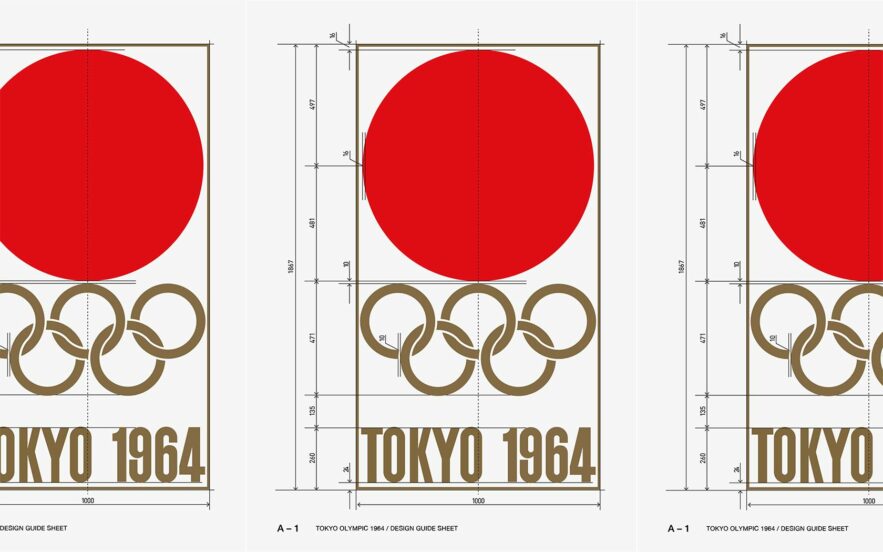 1964年東京オリンピックのロゴ設計図 ベクター素材で無料配布中 