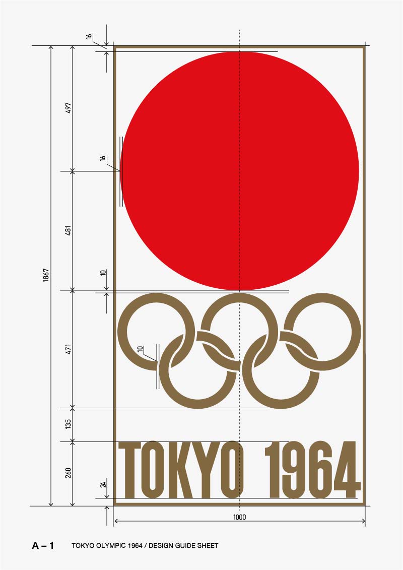 1964年東京オリンピックのロゴ設計図 ベクター素材で無料配布中 Photoshopvip