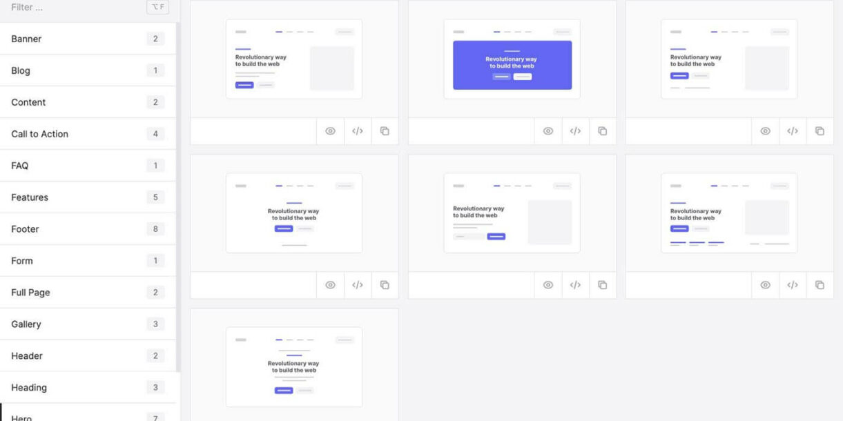 Tailwind.cssのUIデザインをコピペできるFlowriftのトップ画像