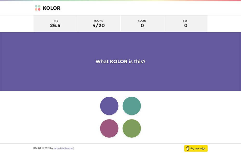 KOLOR_-_Free_Color_Guessing_Browser_Game