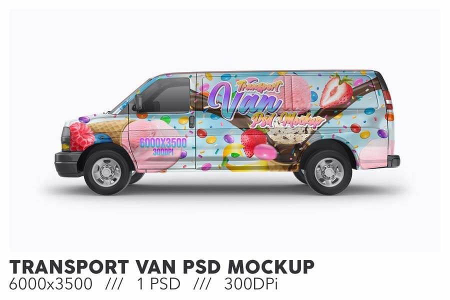 Transport-Van-PSD-Mockup