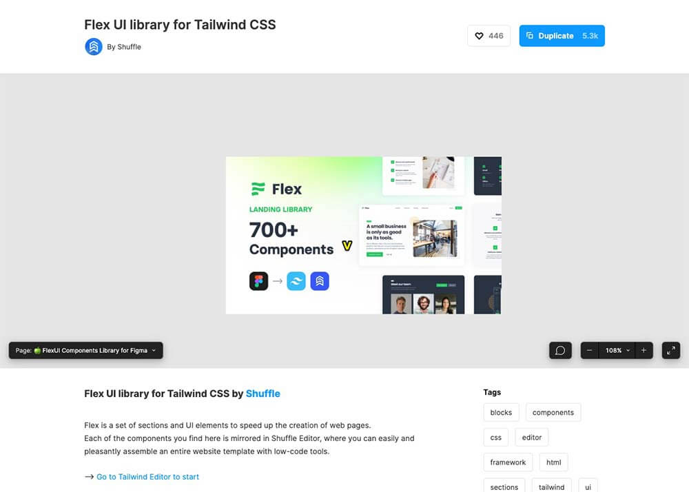Flex Ui Library For Tailwind Css Figma Free Ui Kits And Templates ...