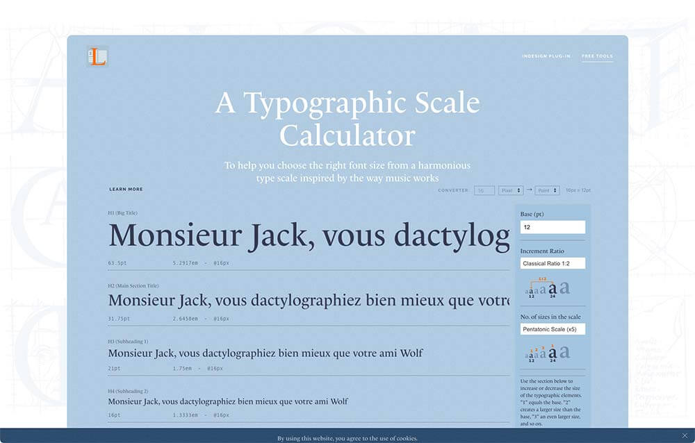 A Typographic Scale Calculator