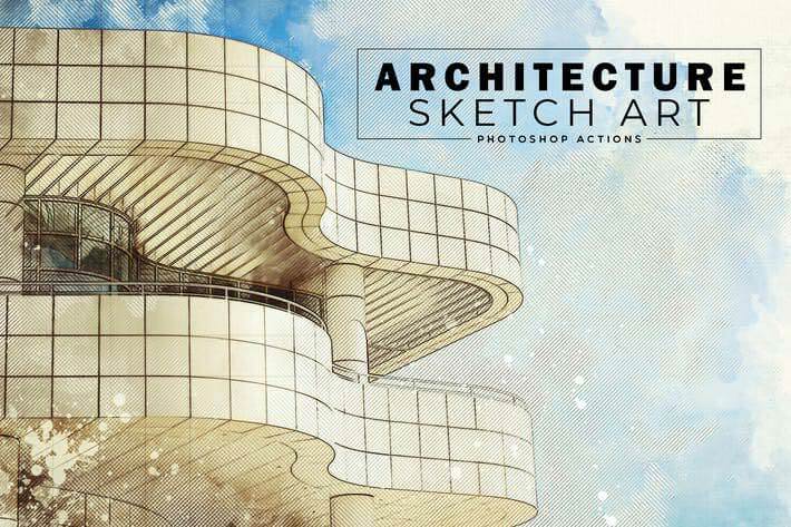 Architecture-Sketch-Art-PS-Actions