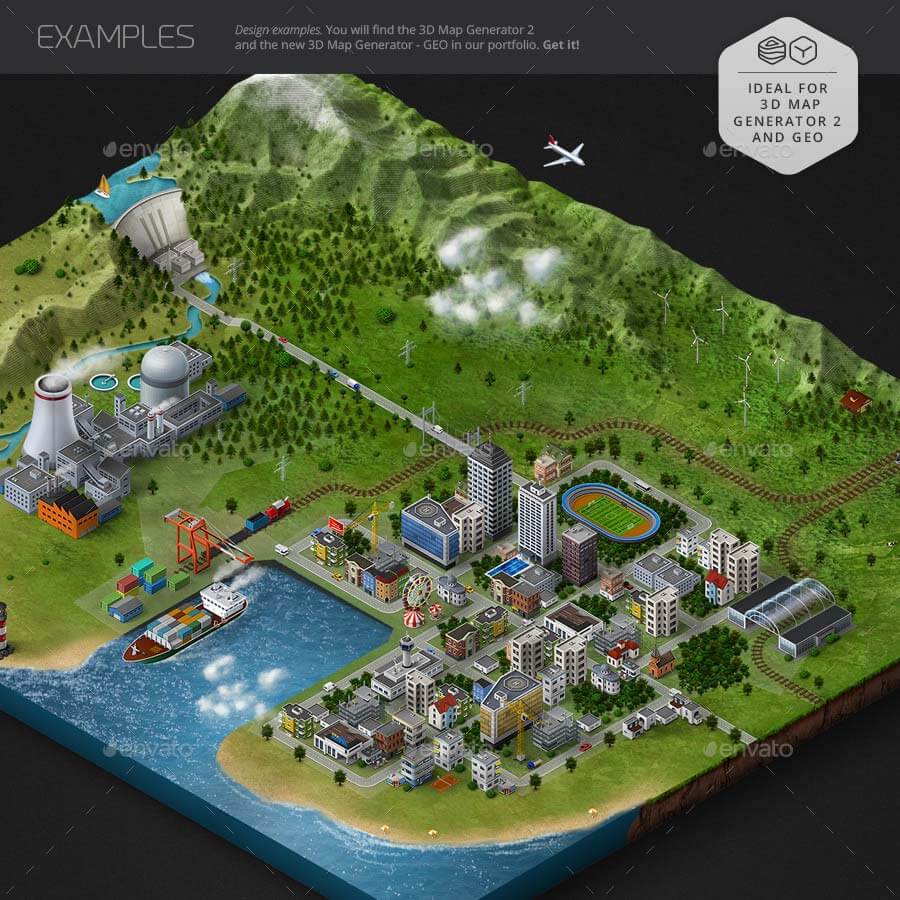 Isometric-Map-Icons---Bundle1