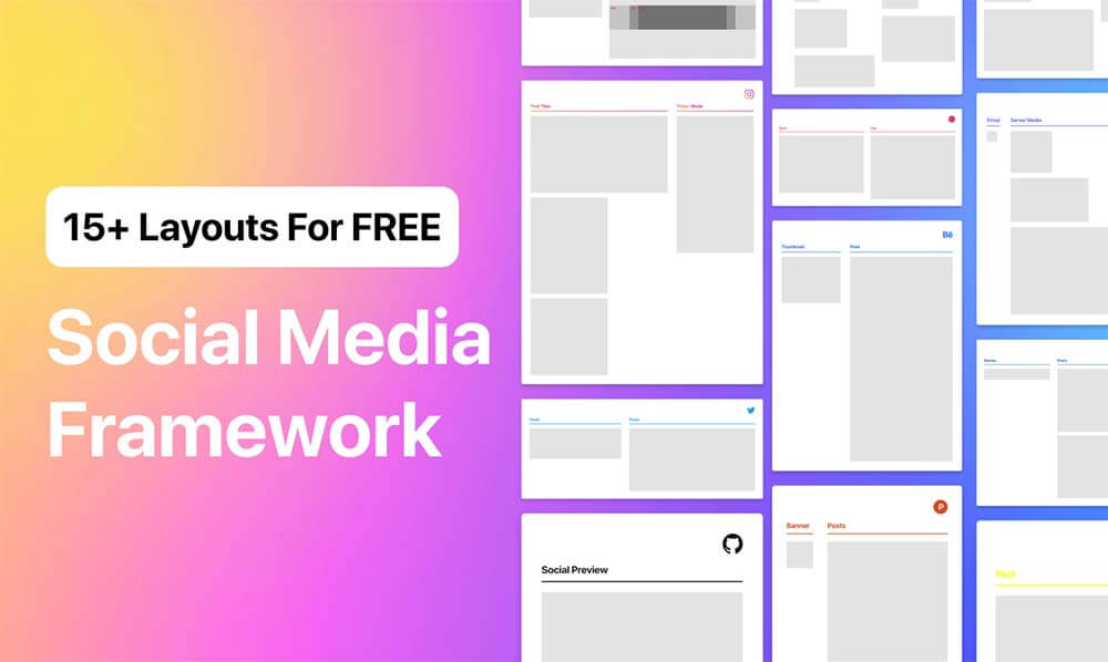 あらゆるSNSの広告サイズを揃えたSocial Media Framework For Figma