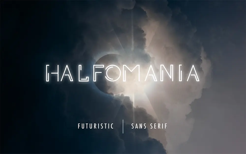 halfomania Free Font by Azer Nesib