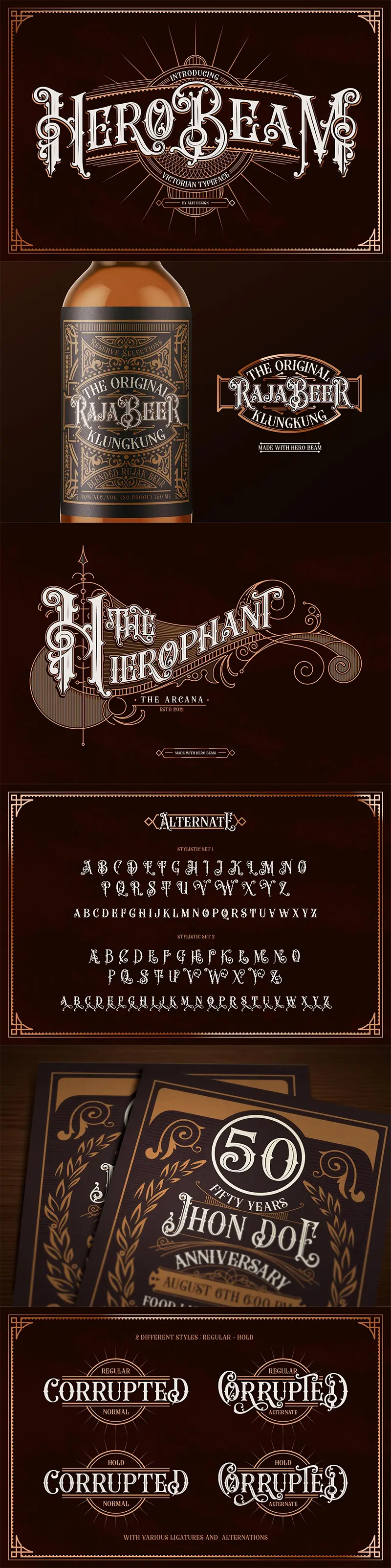 HeroBeam Vintage Typeface