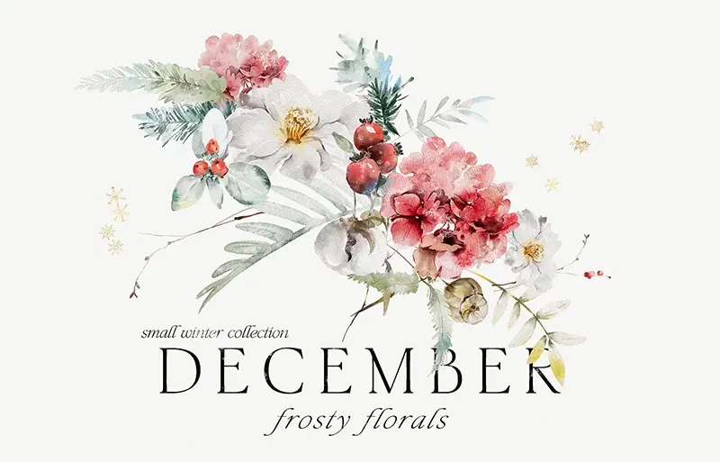 december frosty florals featured image