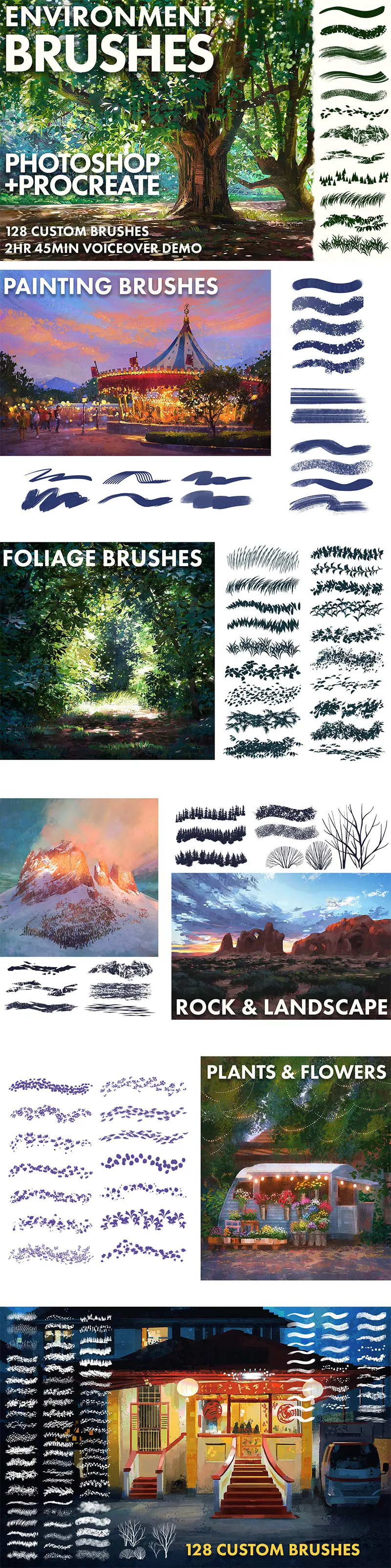 Environment Brushes for Photoshop and Procreate