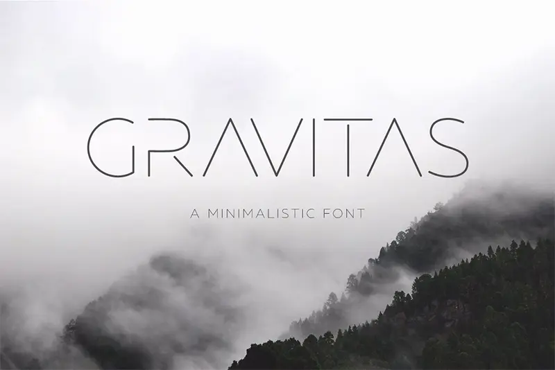 gravitas typeface