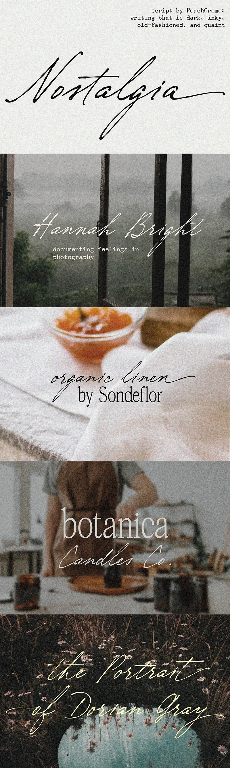nostalgia script font