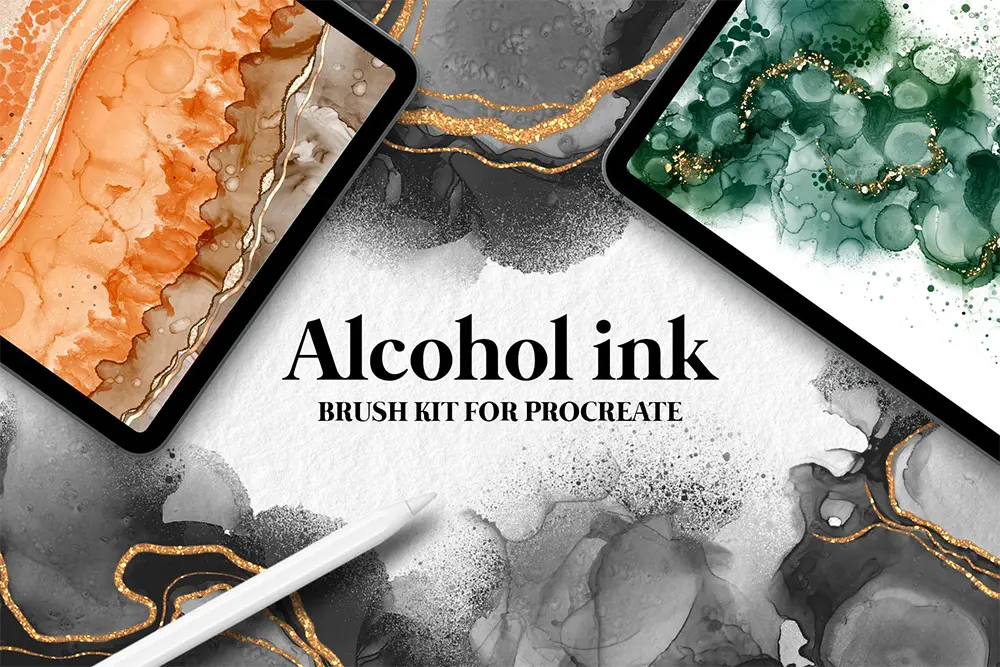 Alcohol_ink_and_metallics_brushes_for_procreate