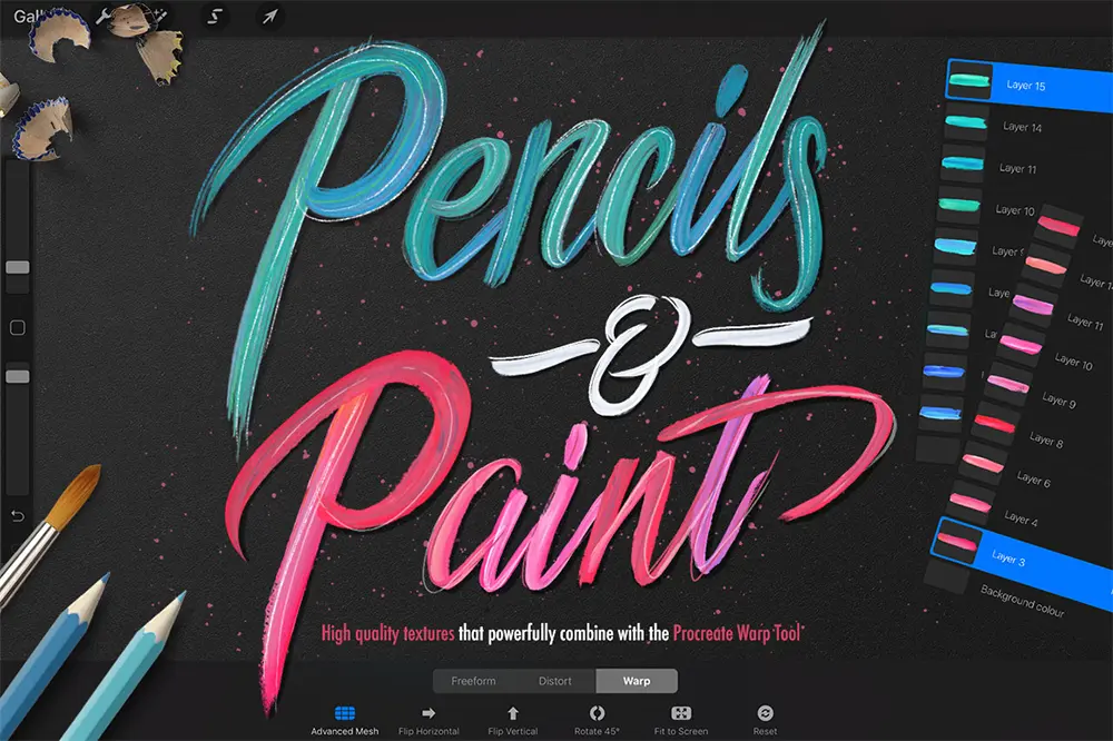 Pencils-and-Paint-Texture-Kit-For-Procreate-cover