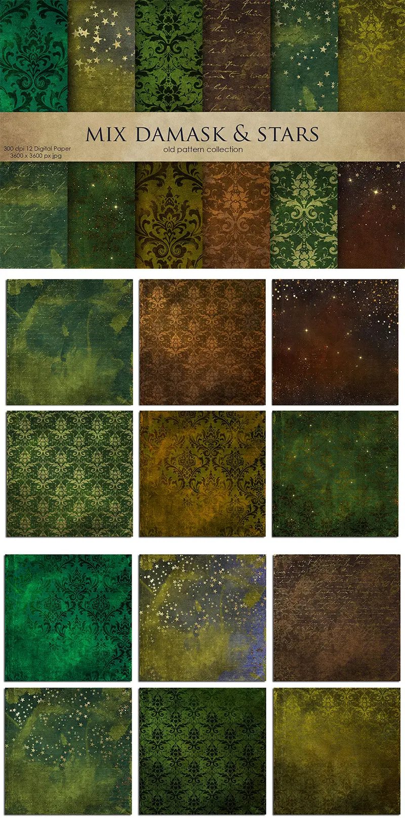 Vintage-Gold-Watercolor-Patterns