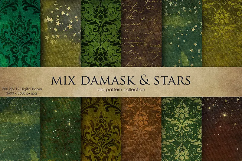 Vintage-Gold-Watercolor-Patterns
