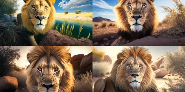 Prompt: a_lion_in_nature_gopro