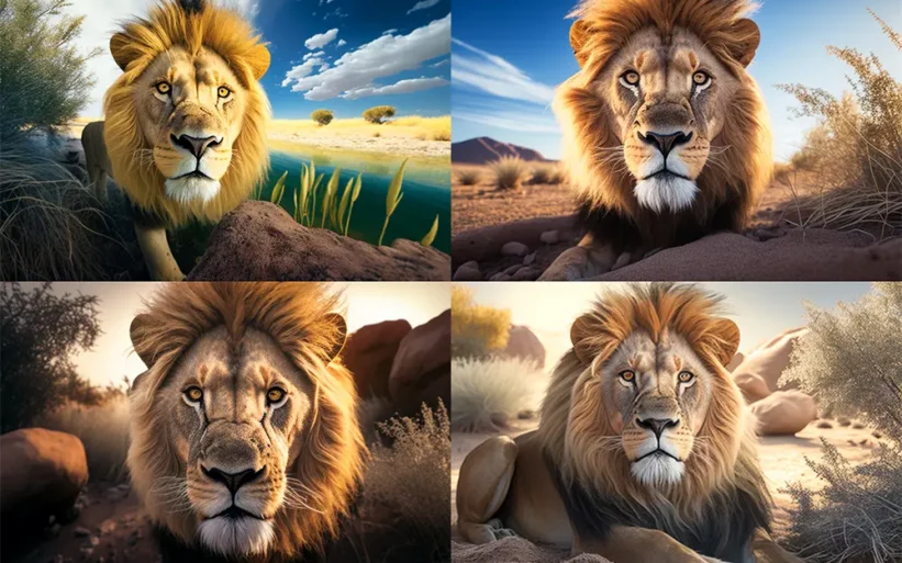 Prompt: a_lion_in_nature_gopro