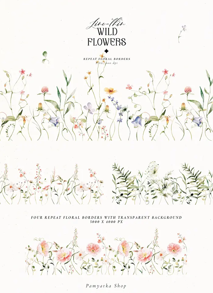 YlfLgy7g-linethin-watercolor-wildflowers-clipart