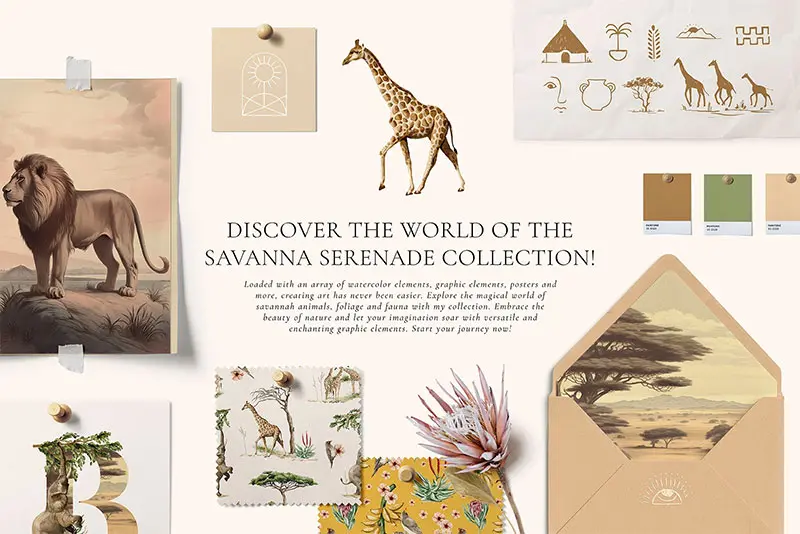 savanna-serenade-watercolor-collection