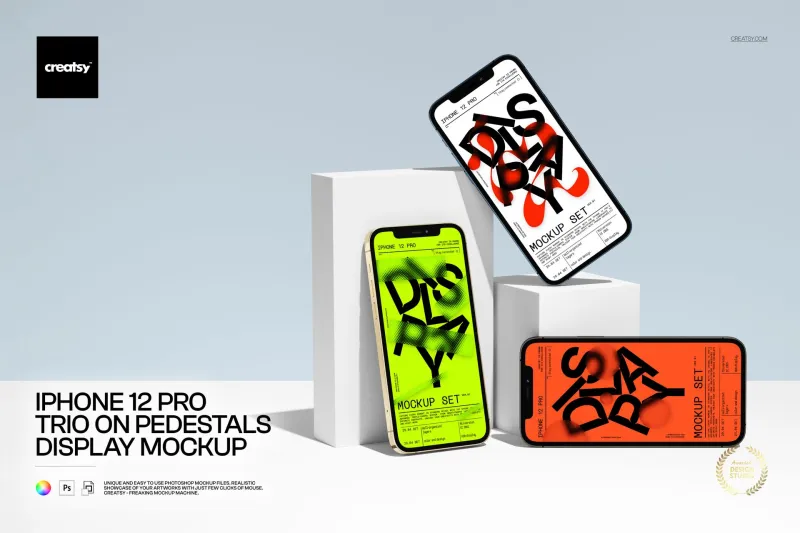 Free-iPhone-12-Pro-Trio-on-Pedestals-App-UI-Display-PSD-Mockup-698d62c6b3676.webp